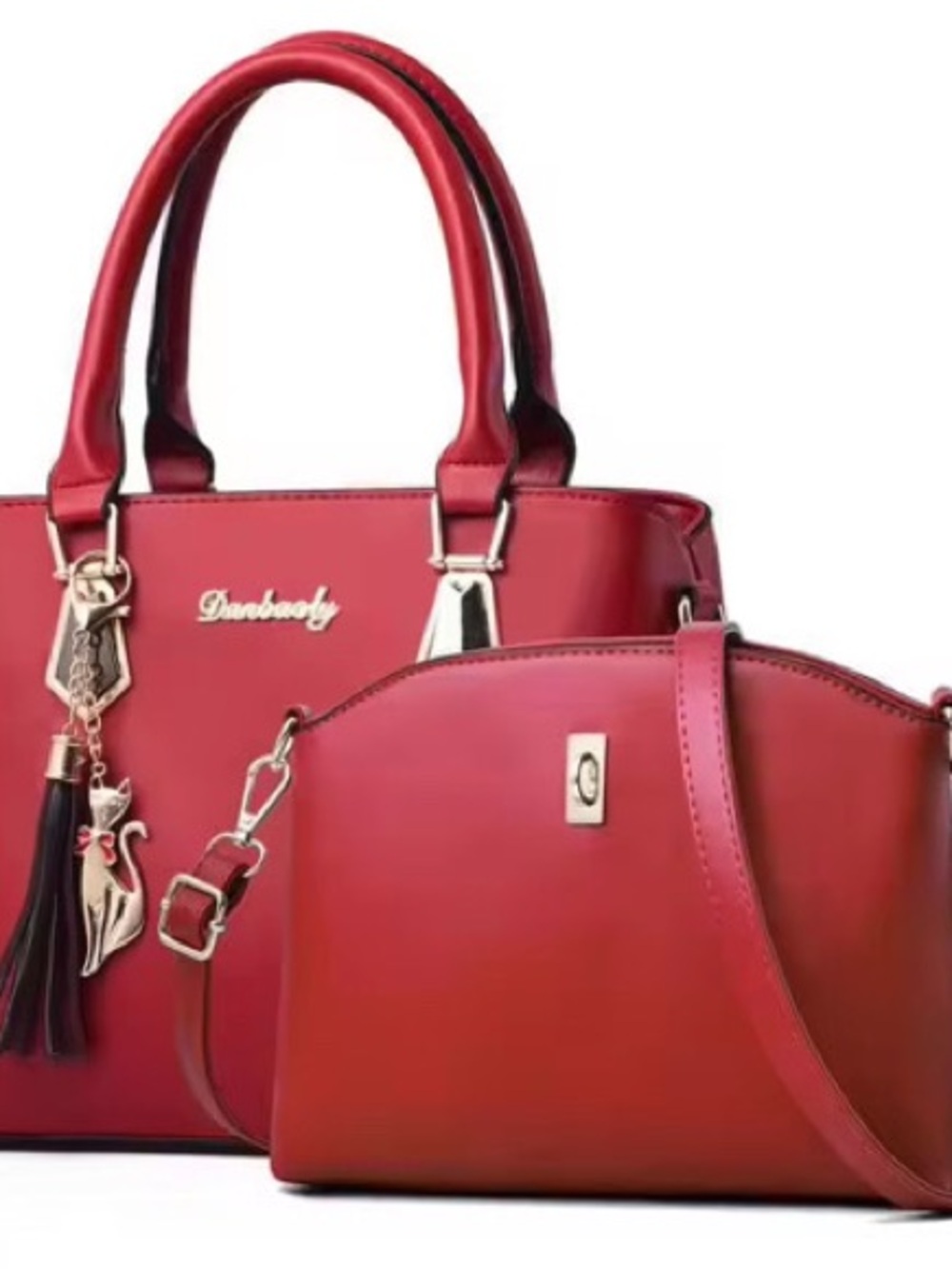 Red Two-Piece Women’s Shoulder Bag Set by